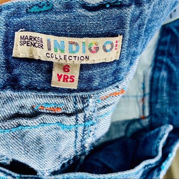 Marks & Spencer girl 6 denim shorts distressed - Picture 4 of 5